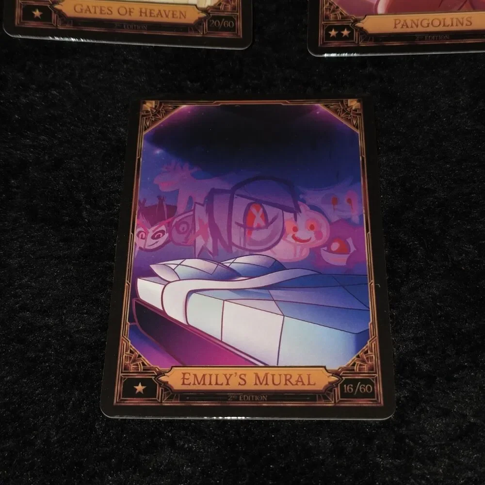 Lot Hazbin Hotel Cards Pangolins Gates Of Heaven Emily's Mural 16/60 20/60 33/60